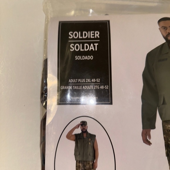 Men Soldier Costume NWT 2XL - Picture 3 of 4